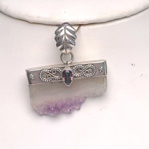 Sterling Silver & Florite Pendant